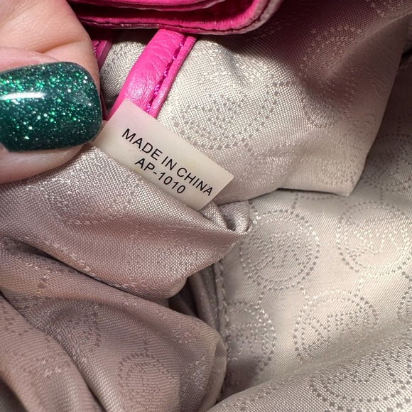 Michael Kors Jet Set Chain Shoulder Bag Tote Fuschia Hot Pink Bucket Handbag - Picture 5 of 14